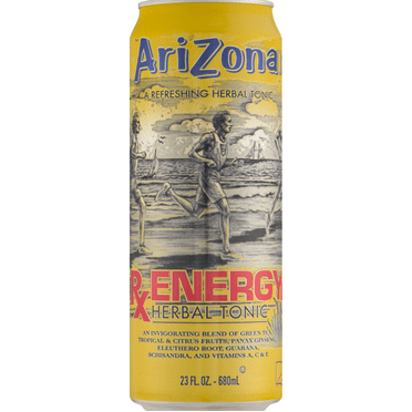 AriZona RX Energy Herbal Tonic, 23 fl oz Cans, 12 Pack