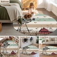 thumbnail image 5 of Windmill Farmhouse Round Area Rug 4 FT, Non Slip Indoor Outdoor Rug, Vintage Teal Brown Wooden Butterfly Washable Soft Circular Carpet Non-Shedding Floor Mat for Coffee Table Nursery Foyer Balcony, 5 of 8