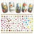 thumbnail image 3 of Jiaroswwei Multi-pattern Nail Art Floral Sticker Women Fingernail Manicure DIY Decal Decor, 3 of 8