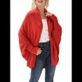 thumbnail image 1 of para Mujer: Suéter Holgado de Punto con de Murciélago y Gran Tamaño. Rojo Óxido Talla Única, 1 of 10