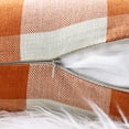 thumbnail image 4 of Eastjing Set of 2 Orange and White Buffalo Check Plaid Throw Pillow Covers Cushion Case Cotton Linen for Fall Farmhouse Home Decor, 20 x 20 Inches, 4 of 6