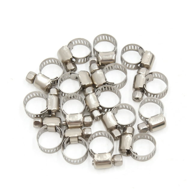 Unique Bargains 16 Pcs Pince de Tuyau de Carburant en Acier Inoxydable Réglable 8-16mm
