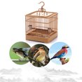 thumbnail image 3 of AIHOME Bird Feeding Cage Breathable Bird Carrier Parrot Retro Square Travel Cage for Small Birds, 3 of 9