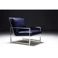 thumbnail image 3 of Pasargad Home Luxe Faux Leather Chair Navy- For all age Group, 3 of 8