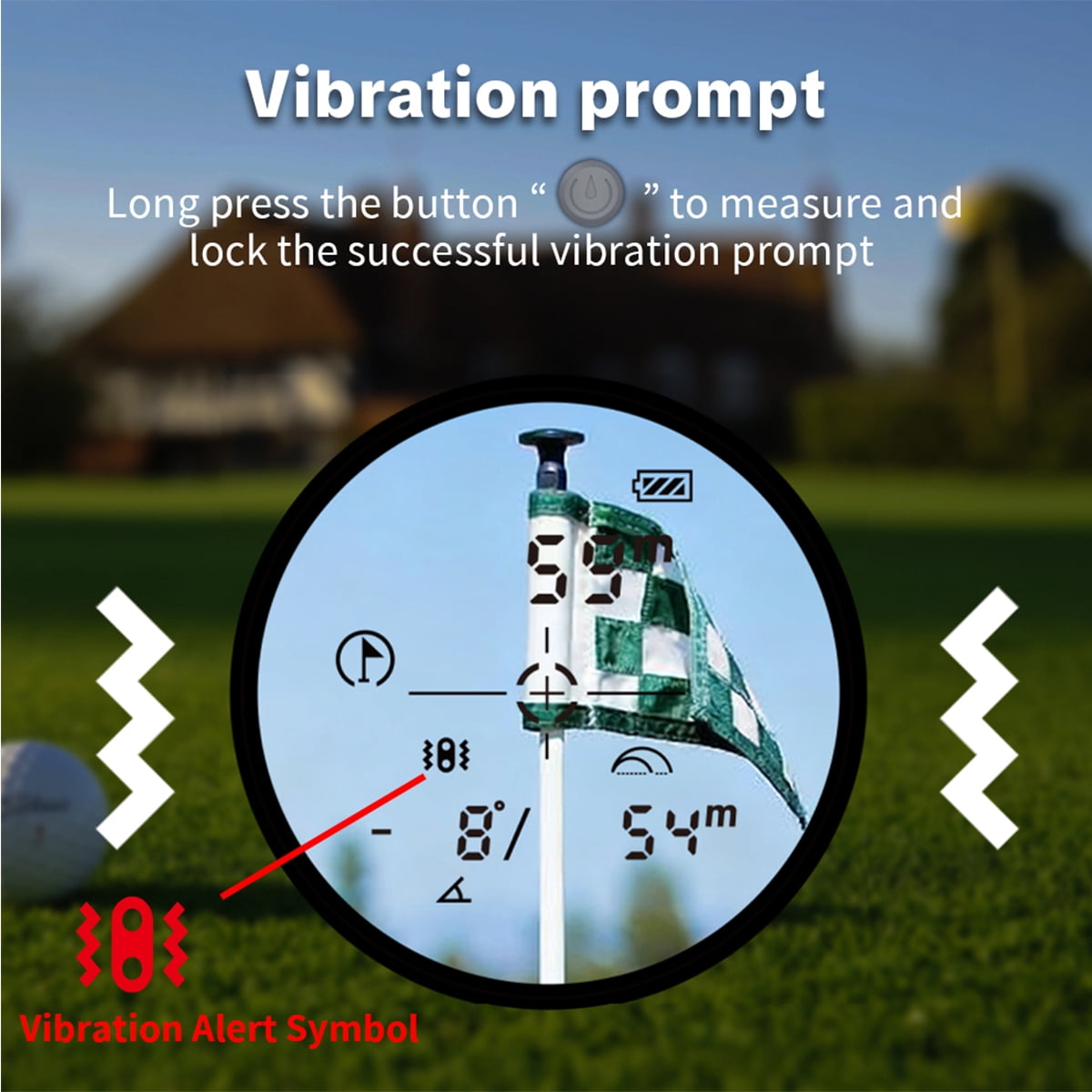 BOAYAL Golf Rangefinder 1200 Yards with Slope Flag Lock Vibration 6X Magnification 750mAh Rechargeable Laser Range Finder for Golf Hunting