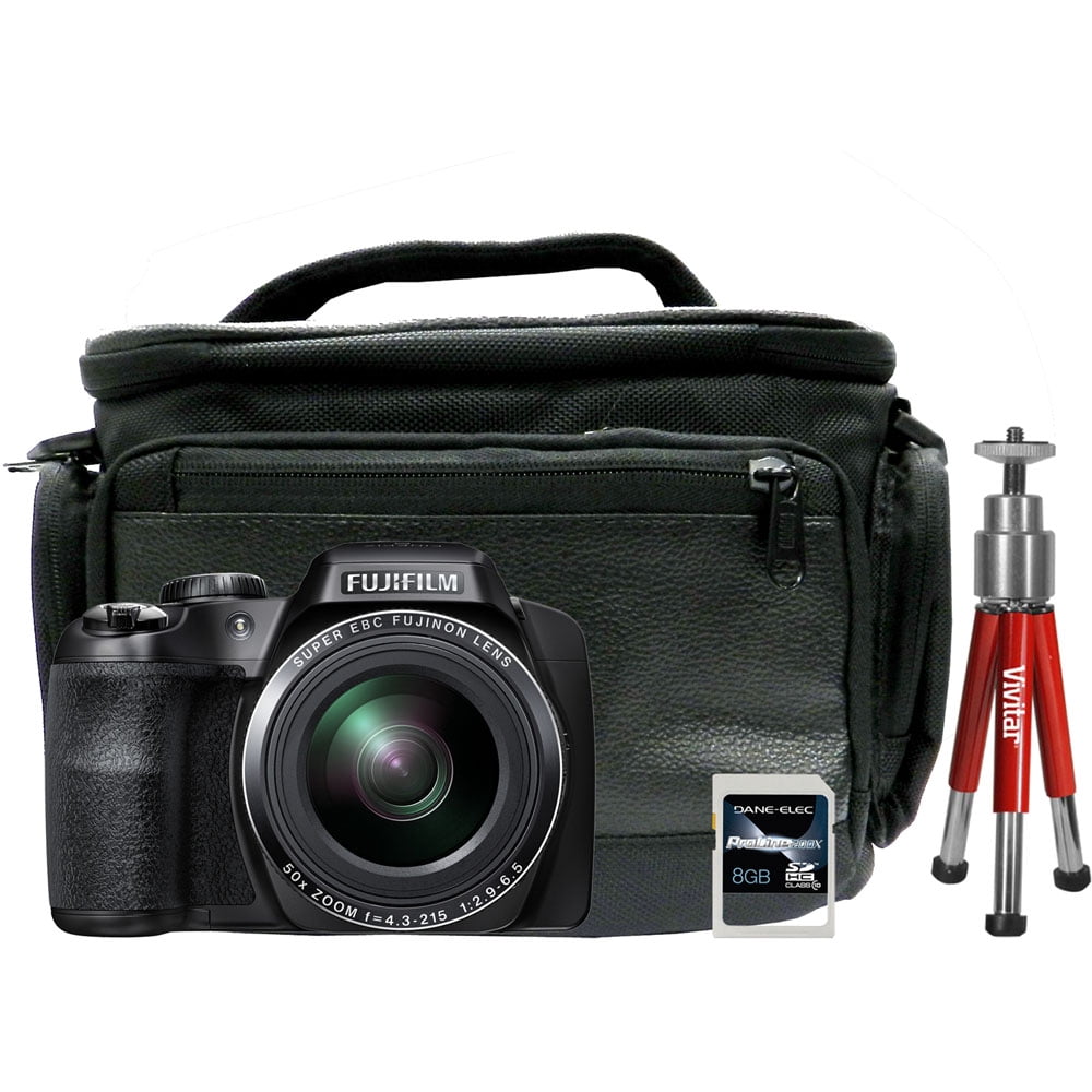 black mini camera bag