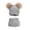 Grey, variant on HNMKIU Kids Winter Knitted Hat Scarf Set Thermal Lined Neck Warmer for Boys Girls Cold Weather Outdoor Leisure Black - One Size