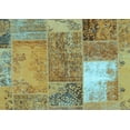 thumbnail image 1 of Ahgly Company Indoor Rectangle Patchwork Light Blue Transitional Area Rugs, 8' x 10', 1 of 4