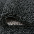 thumbnail image 6 of Transitional 4x6 Area Rug Shag Thick (4' x 5'3'') Solid Dark Gray Indoor Rectangle Easy to Clean, 6 of 9