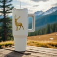 thumbnail image 4 of Image Of Gold Glittery Deer With Horns, 30oz Tumbler, 4 of 7