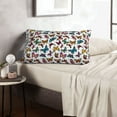 thumbnail image 6 of Rateoe Colorful Flying Butterflies Pattern Pillow Covers with Invisible Zipper(Pillows are not Included) Standard Pillowcases-14"x20", 6 of 6