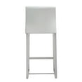 thumbnail image 5 of TOV Furniture Denmark White Vegan Leather Counter Stool with Silver Legs - Set of 2, 5 of 10