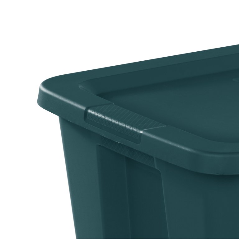 Sterilite 18 Gallon Tote Box Plastic, Green 