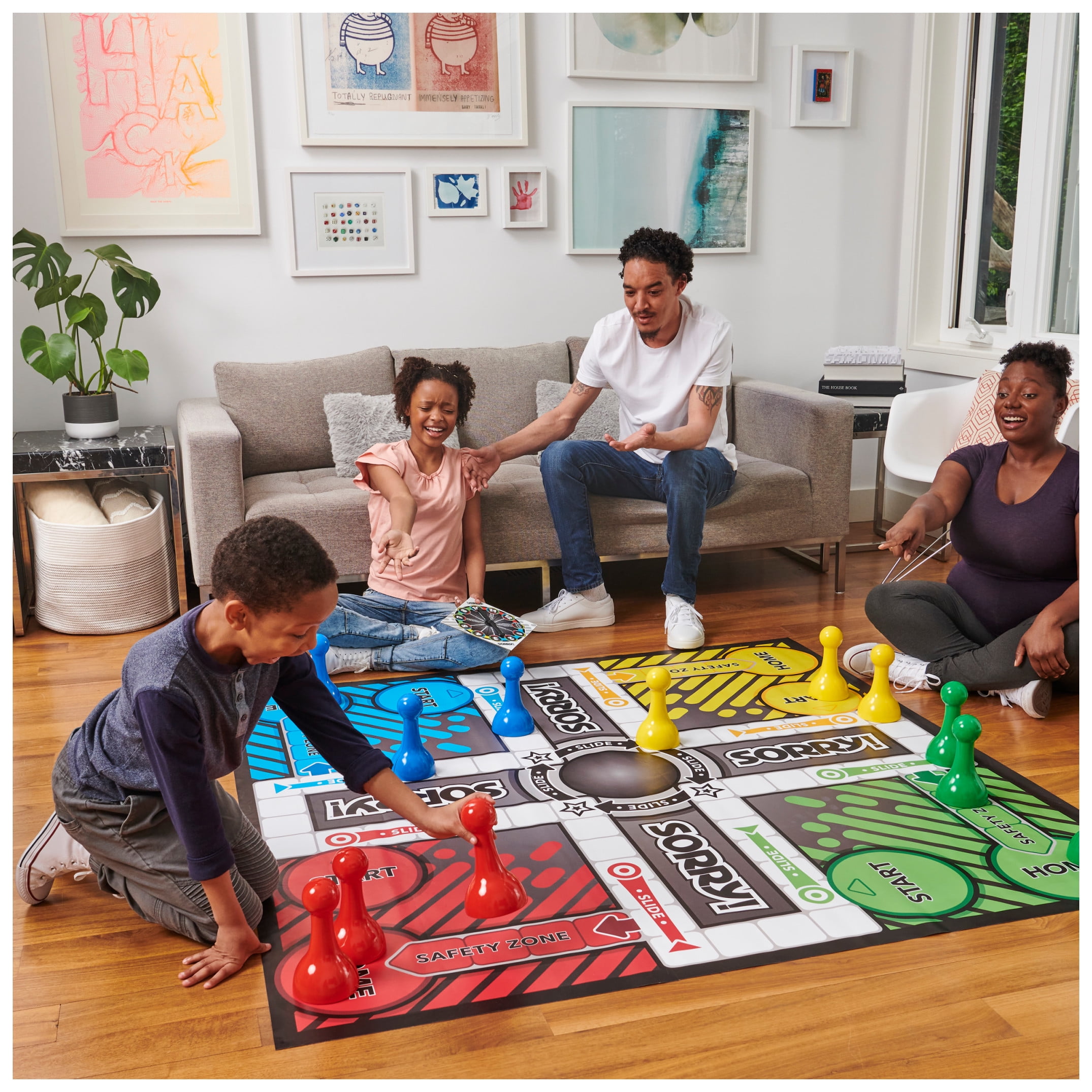 Sorry Board Game, Giant Edition Family Indoor Outdoor, For Kids 6 & Up