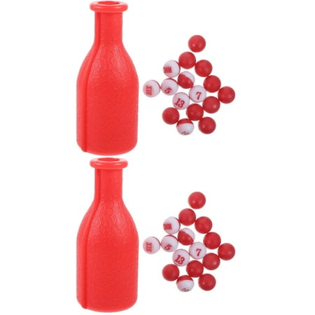 FRCOLOR 2 Sets Billiard Bottle Prop Plastic Billiard Ball Dice Pool Bottle Set Funny Dice Set Shaker Bottle