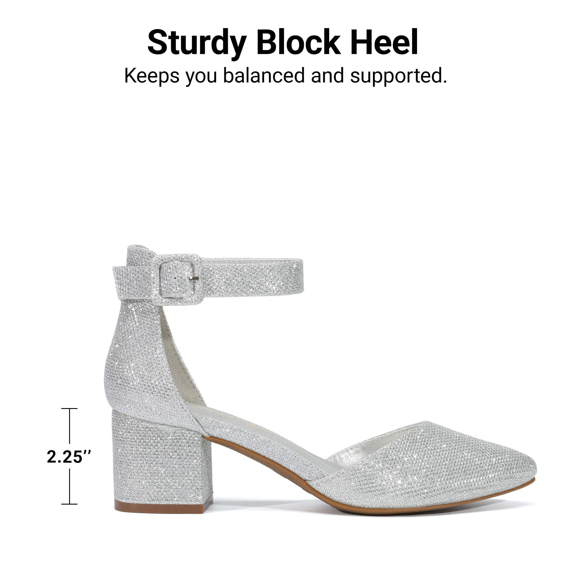Dream Pairs Women's Annee Pointed Toe Block Heel Pumps photo 2