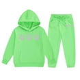 thumbnail image 6 of Gaexia Boys Tracksuit Size 6 Sweatshirt and Sweatpant Jogger Set Printed Hoodie Sets 2 Pieces Sweatsuits for Boys Back To School Clothes for Teen Boys,Light Green,2-3 Years, 6 of 6