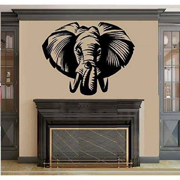Decal ~ ELEPHANT HEAD #2 ~ WALL DECAL: 20" X 27"
