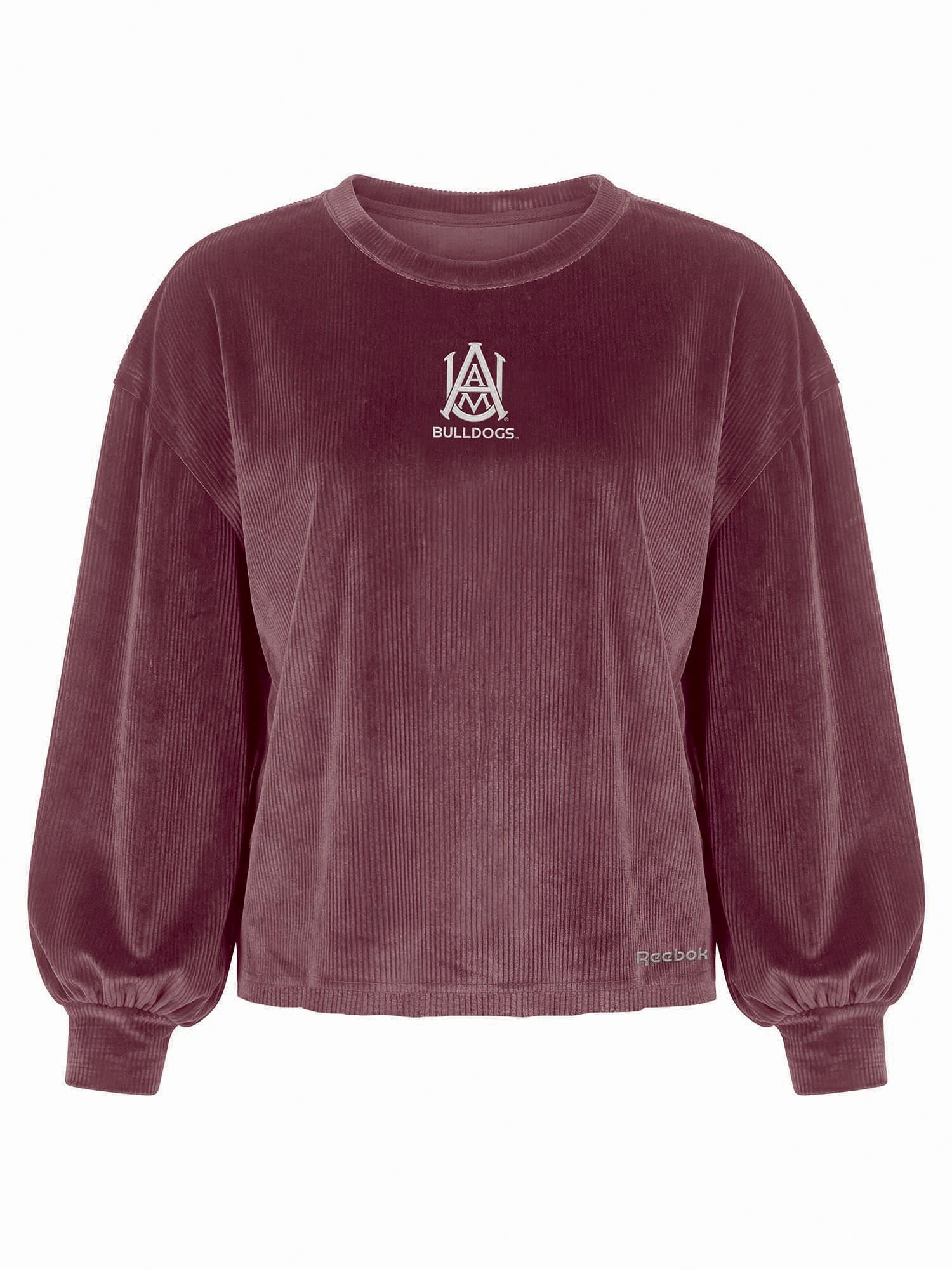 Alabama A&M Bulldogs Reebok Womens Crew Neck Pullover with Balloon Sleeves