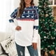 thumbnail image 1 of Pntutb - Camiseta de Navidad para mujer, blusa con parches de manga larga para mujer, sudadera informal, tops Pntutb Pntutb-3046, 1 of 9