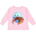 thumbnail image 3 of Inktastic Fun Fiddler Crab with Violin and Mustache Boys or Girls Long Sleeve Toddler T-Shirt, 3 of 5