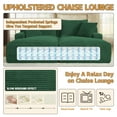 thumbnail image 4 of Kosynda 79"W Oversized Chaise Lounge Chair Indoor with Upholstered Corduroy for Living Room, No Assembly Required, Green, 4 of 8