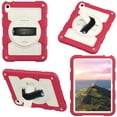 thumbnail image 4 of Allytech Shockproof Case for Apple iPad 10.9" 10th Generation, iPad 10 2022 Case, Rugged Shoulder Strap Rotating Stand Shoulder Strap Kids Friendly Bumper Heavy Duty Shockproof Case - Red, 4 of 8