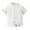 White, variant on WREESH Toddler Kids Boys Button Down Shirt Spring Summer Cute Print Boys Short Sleeve Stand-Up Collar Blouse Gray