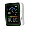thumbnail image 3 of Mini monitor de calidad del aire analizador de aire recargable portátil pantalla digital de alta Blanco, 3 of 9