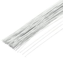 100pcs White Floral Wire Stems Bendable 0.35mm 28 Gauge Florist Wire for Artificial Flower