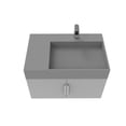 thumbnail image 2 of Amazon 30" Gray Wood Floating Vanity with Gray Top and Brushed Nickel Trim, 2 of 10
