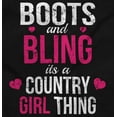 thumbnail image 2 of Boots Bling Country Thing Cute Women's Long Sleeve T Shirt Brisco Brands X, 2 of 6