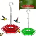 thumbnail image 2 of New Hexagonal Hummingbird Water Dispenser Hummingbird Feeder Hanging Flower Bird Feeder, Water Pipe Feeding (PURPLE), 2 of 7