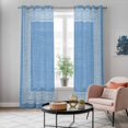 thumbnail image 6 of Kitchen Curtains 84 Inch Length 2 Panels, Sky Blue Retro Greek Key Grommets Window Treatment Curtain, Geometric Greece Ancient Farmhouse Thermal Curtains Drapes for Living Room/Bathroom, 6 of 9