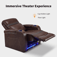 thumbnail image 6 of MCombo Power Recliner Chair with Adjustable Headrest, Home Theater Seating with USB Port, LED Light & Armrest Storage, Electric Reclining Chair for Living Room HTS400, 6 of 10