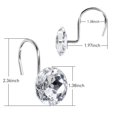 thumbnail image 5 of Cortina de ducha Bling Ganchos Anillos Acrílico Baño Juego de 12 anillos Afortunado Sencillez, 5 of 5