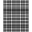 Black White, Pattern 1, variant on Design&I 8'x10' Washable Area Rug Classic Grid Plaid Black White Checkered Geometric Border Design for Dining Room, Large Office, Lounge, Snag-Free