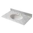 thumbnail image 1 of Cahaba CAVT0162 31 x 22 in. Carrara Marble Vanity Top, 8 in. Faucet Spread, 1 of 2
