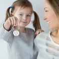thumbnail image 5 of Musical Themed Keychain Stainless Steel Note Pendant Customizable Engraved Letters Portable Scratch Resistant for Fans, 5 of 5