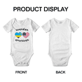 thumbnail image 3 of Rwandan American Flag Two Hearts Baby Rompers Baby Bodysuit (White, 18-24 Months), 3 of 5