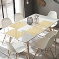 thumbnail image 4 of Placemats Set of 4, Yellow Morocco Texture Place Mats Geometric Tablemats Washable Placemat Table Decoration for Kitchen Table Dinner Party Home Decor Indoor Outdoor 13x19 Inch, 4 of 9