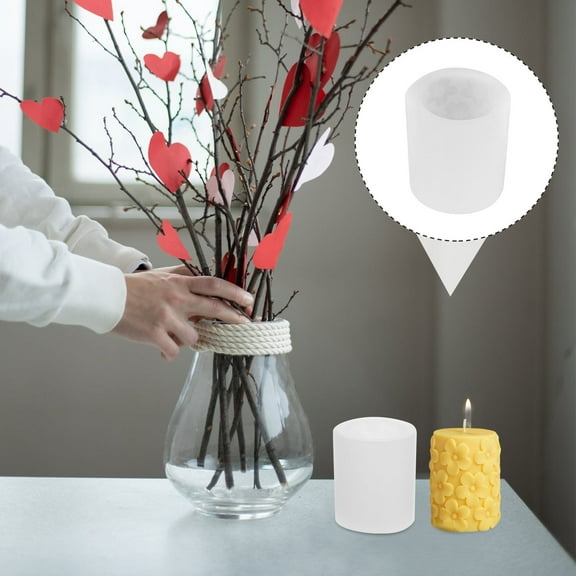 FRCOLOR Reusable Mold Ornament Tapered Making Candle Casting Molds White