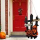 thumbnail image 1 of Xihbxyly Letrero Colgante de Calabaza de Halloween, Decoración de Puerta de Madera, Material Duradero, Color Negro y Naranja, Decoración Festiva para El Hogar, Ideal para Porche o Pared, Juego de 1 P, 1 of 2