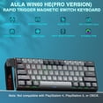 thumbnail image 4 of AULA WIN60 HE 61-Key Wired Hall Effect Magnetic 60% Gaming Keyboard, RGB, Instant Commands, 60% Compact Design, Near-Zero Delay, Custom Actuation, Rapid Response - Grey/Black, 4 of 10