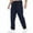 Navy, variant on Levmjia Men's Solid Color Loose Fit Pants Nylon Spandex Casual Trousers Elastic Waist Drawstring Matte Finish S-2XL