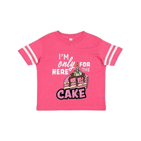 

Inktastic Im Only Here for the Cake Gift Toddler Toddler Girl T-Shirt