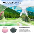 thumbnail image 5 of Xagger Polarized Square Aviator Sunglasses for Men Classic Driving Fishing Golf Metal Frame UV400 Sun Glasses, 5 of 6