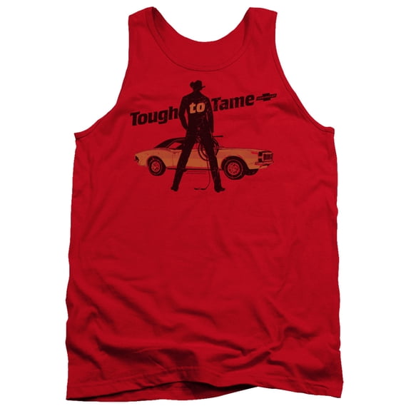 Trevco Sportswear CHV180-TK-3 Chevrolet Tough To Tame Adult Tank Top, Red - Large