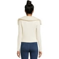 thumbnail image 3 of No Boundaries Juniors Cardigan with Faux Fur Trim Collar, Sizes XS-3XL, 3 of 5