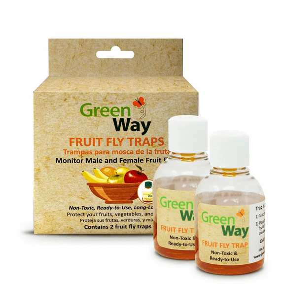 Fruit Fly Trap - Easy-To-Use Long-Lasting - 2 Pack by GreenWay